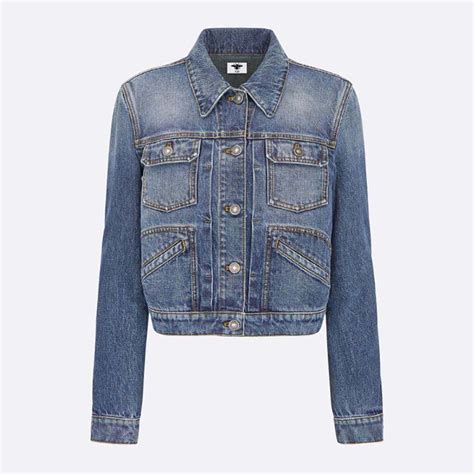 veste en jean christian dior|Jacket Blue Stonewashed Cotton Denim .